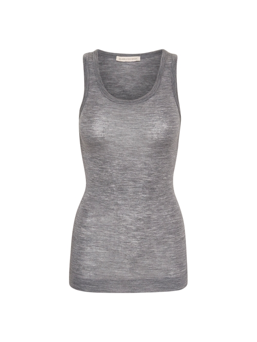 SEAMLESS BASIC WOOL TANK TOP ONE SIZE GREY MELANGE